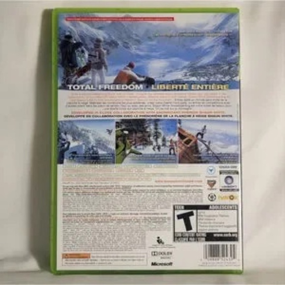 Microsoft Xbox Game Case with Bright Green Trim and Blue Snow Art